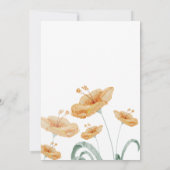 Terracotta Floral Watercolor | Boho Wedding Save T セーブザデート (裏面)