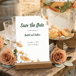 Terracotta Floral Watercolor | Boho Wedding Save T セーブザデート