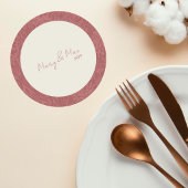 Terracotta Floral Wedding Coaster ラウンドペーパーコースター