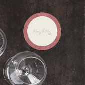 Terracotta Floral Wedding Coaster ラウンドペーパーコースター