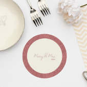 Terracotta Floral Wedding Coaster ラウンドペーパーコースター