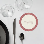 Terracotta Floral Wedding Coaster ラウンドペーパーコースター
