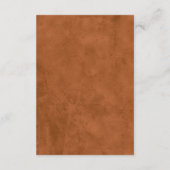 Terracotta Floral Wedding Details QR code エンクロージャーカード (裏面)