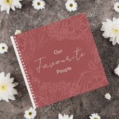 Terracotta Floral Wedding Guest Book ノートブック