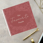 Terracotta Floral Wedding Guest Book ノートブック