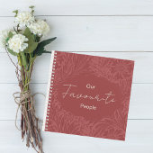 Terracotta Floral Wedding Guest Book ノートブック