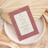 Terracotta Floral Wedding Invitation 招待状