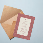 Terracotta Floral Wedding Invitation 招待状