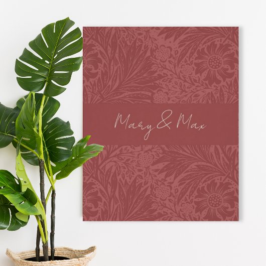 Terracotta Floral Wedding Poster ポスター