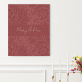 Terracotta Floral Wedding Poster ポスター