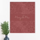 Terracotta Floral Wedding Poster ポスター