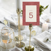 Terracotta Floral Wedding Table Number Card テーブルナンバー