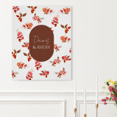 Terracotta Floral Wedding Welcome Poster ポスター