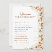 Terracotta Floral Who Knows the Couple Best Game (正面)