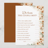 Terracotta Floral Who Knows the Couple Best Game (正面/裏面)