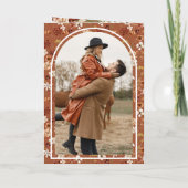 Terracotta Floral Wildflower Beige Tan Wedding 招待状 (裏面)