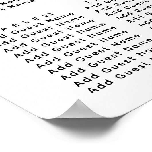 Terracotta Floral Winter Wedding 30 Table Seating ポスター (角)