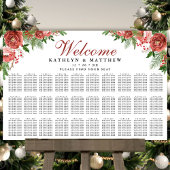 Terracotta Floral Winter Wedding 30 Table Seating ポスター