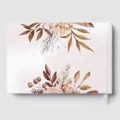 Terracotta Flowers Boho Autumn Foliage Wedding ゲストブック (裏面)