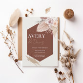 Terracotta Geometric Boho Wedding Invitation 招待状