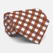 Terracotta Gingham Patterned ネクタイ (ロール)