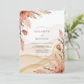 Terracotta Graceful Desert Wedding 招待状 (スタンド正面)