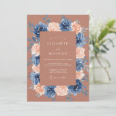 Terracotta Harmonious Fall Wedding 招待状 (スタンド正面)