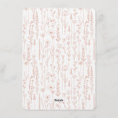 Terracotta Hello Baby Wildflower Invitation 招待状 (裏面)