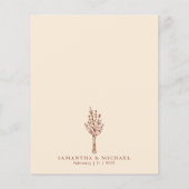 Terracotta Ivory Modern Budget We Do Botanical チラシ (裏面)