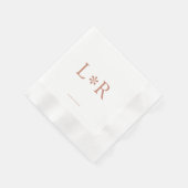 Terracotta & Ivory | Stylish Modern  縁ありカクテルナプキン (角)