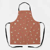 Terracotta Lily of the Valley Floral Pattern エプロン (正面)
