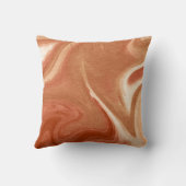 Terracotta Marble Abstract Fluid Pattern クッション (裏面)