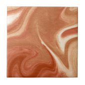 Terracotta Marble Abstract Fluid Pattern タイル (正面)