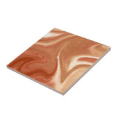 Terracotta Marble Abstract Fluid Pattern タイル (側面)