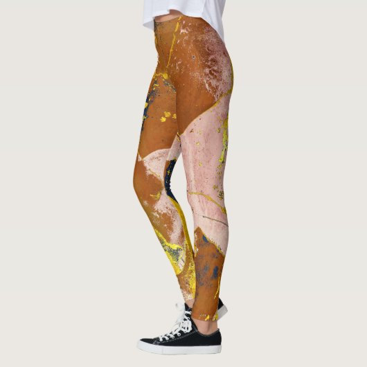 Terracotta marble textures レギンス (左)