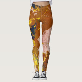 Terracotta marble textures レギンス