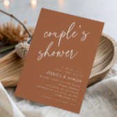 Terracotta Minimal Boho Couple's Shower 招待状