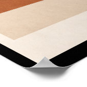 Terracotta Minimalist Geometric ポスター (角)