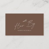 Terracotta Minimalist Hair Stylist Business Card 名刺 (正面)