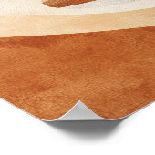 Terracotta Minimalist Landscape Living Wall Art  ポスター (角)