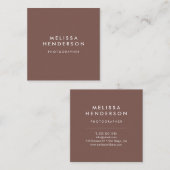 Terracotta Minimalist Professional Modern スクエア名刺 (正面/裏面)