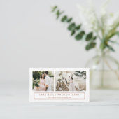 Terracotta Minimalist Two Photo Layout Modern 名刺 (スタンド正面)