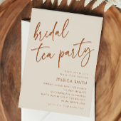 Terracotta Modern Boho Bridal Tea Party Shower 招待状