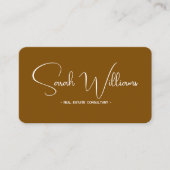 Terracotta | Modern Elegant Minimalist QR Code 名刺 (正面)