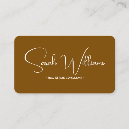 Terracotta | Modern Elegant Minimalist QR Code 名刺 (正面)