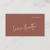 Terracotta modern minimalist QR code 名刺 (正面)