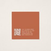 Terracotta Modern Script QR Earring Display Card (裏面)
