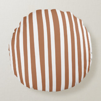 Terracotta Modern Stripes Minimalist  ラウンドクッション