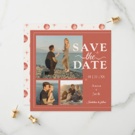 Terracotta Moon 3写真Save the Date Card セーブザデート