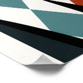 Terracotta Muse: Geometric Tribal Portrait in Eart ポスター (角)